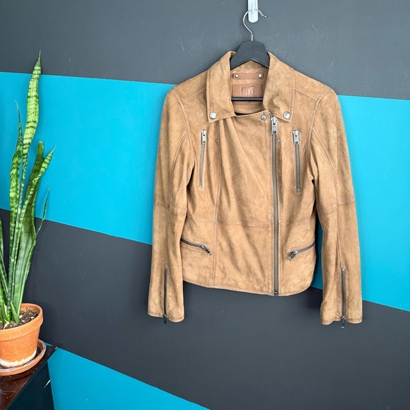 FRYE OAKLEY BIKER JACKET 100% suede leather - Picture 9 of 12